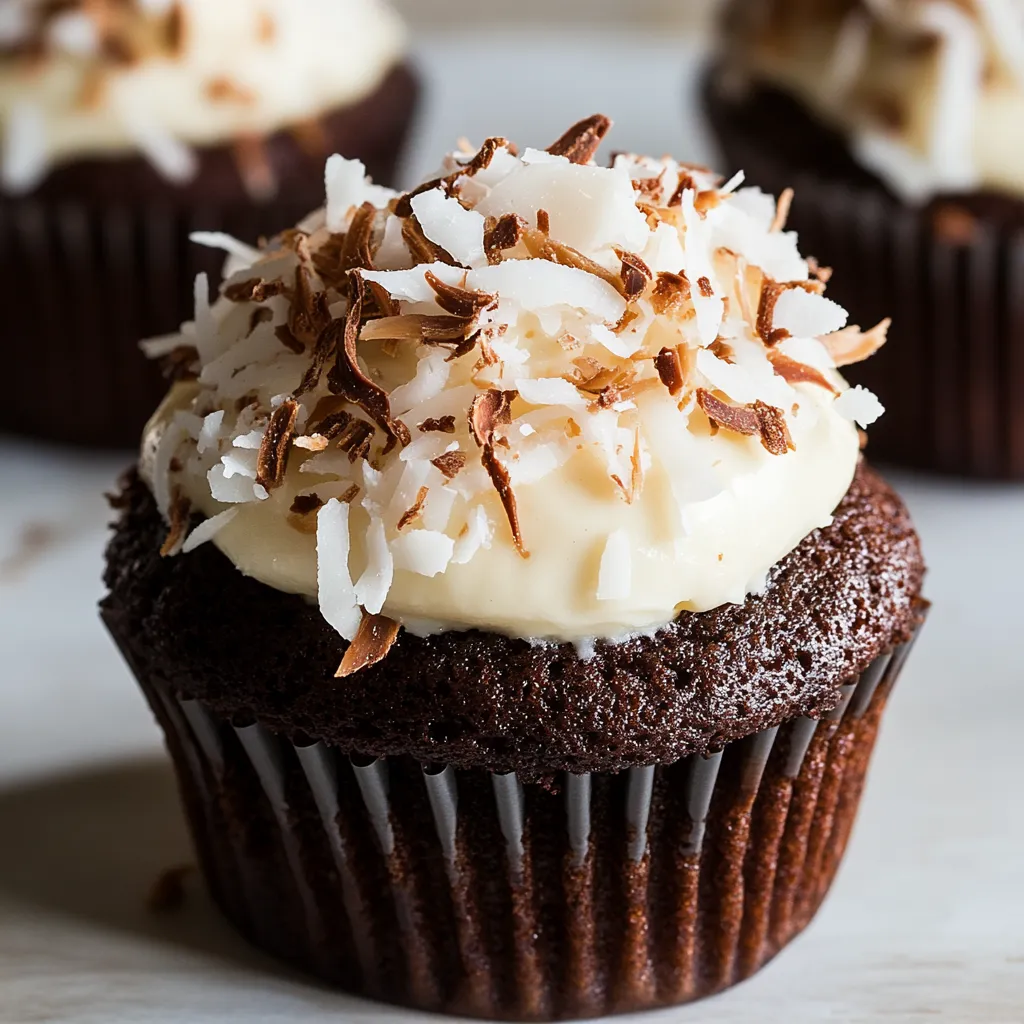 Chocolate Coconut Cupcakes