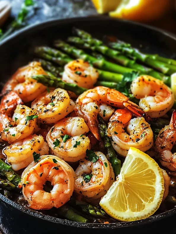 Lemon Garlic Shrimp and Asparagus
