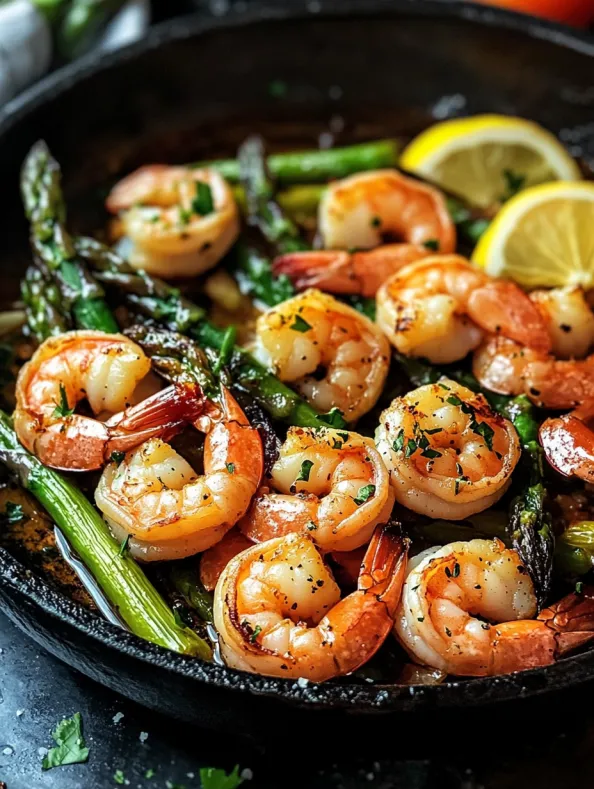 Lemon Garlic Shrimp and Asparagus