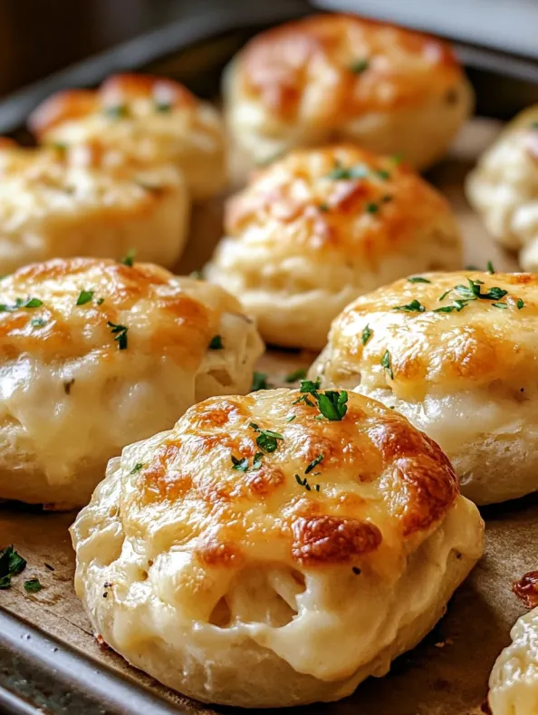 Chicken Alfredo Cheesy Puffs