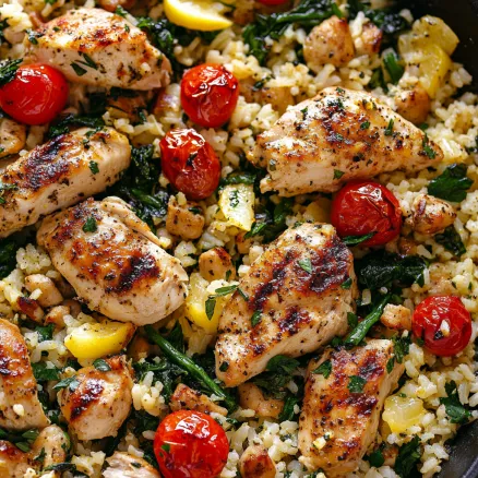 Greek Chicken and Lemon Rice