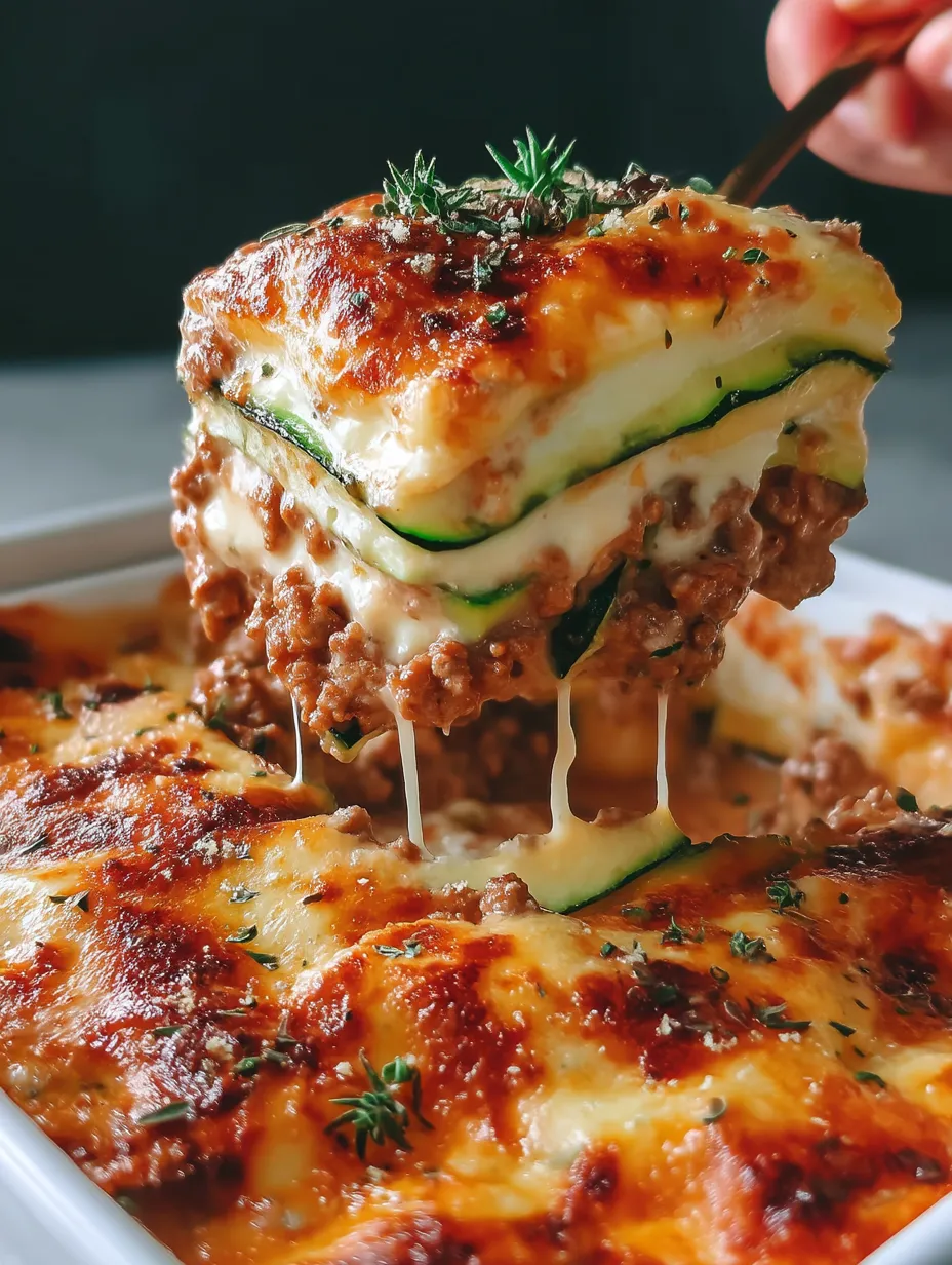 Zucchini Lasagna with Ground Turkey