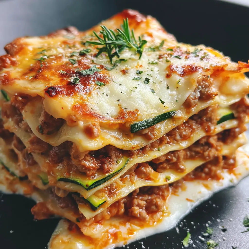 Zucchini Lasagna with Ground Turkey