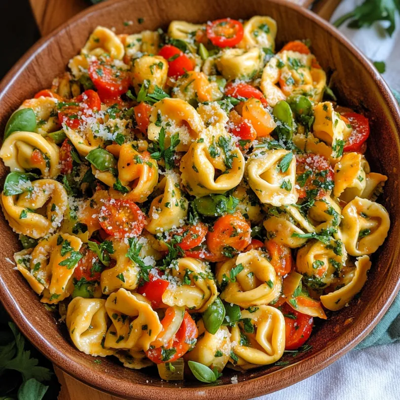 Cheese Tortellini with Summer Veggies