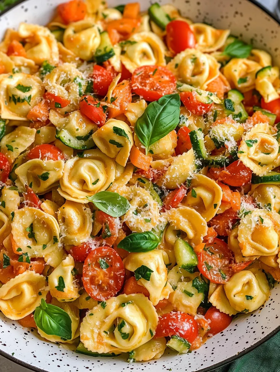Cheese Tortellini with Summer Veggies