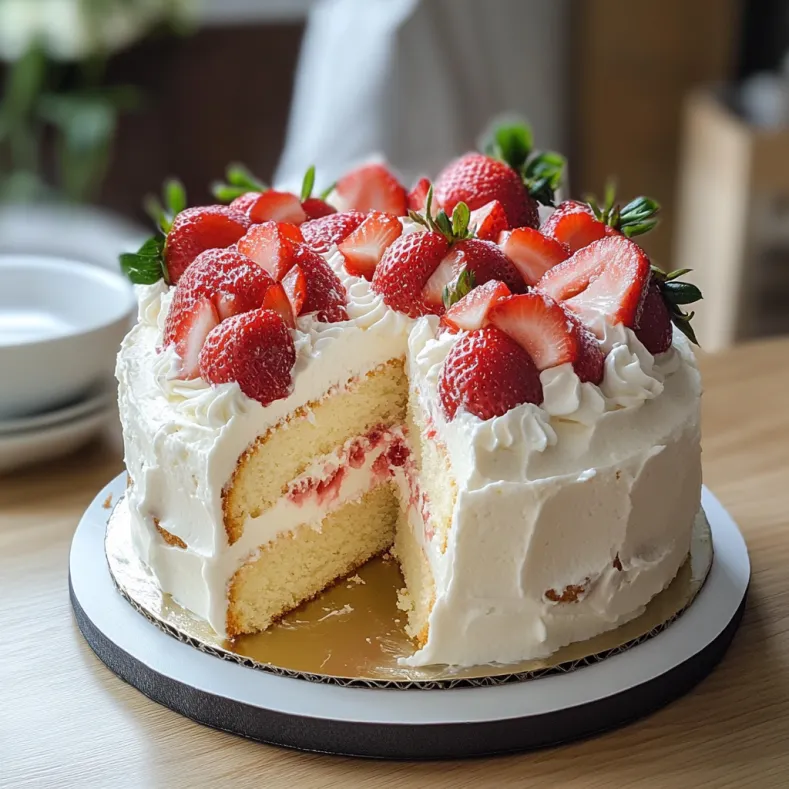 Strawberries and Cream Cake