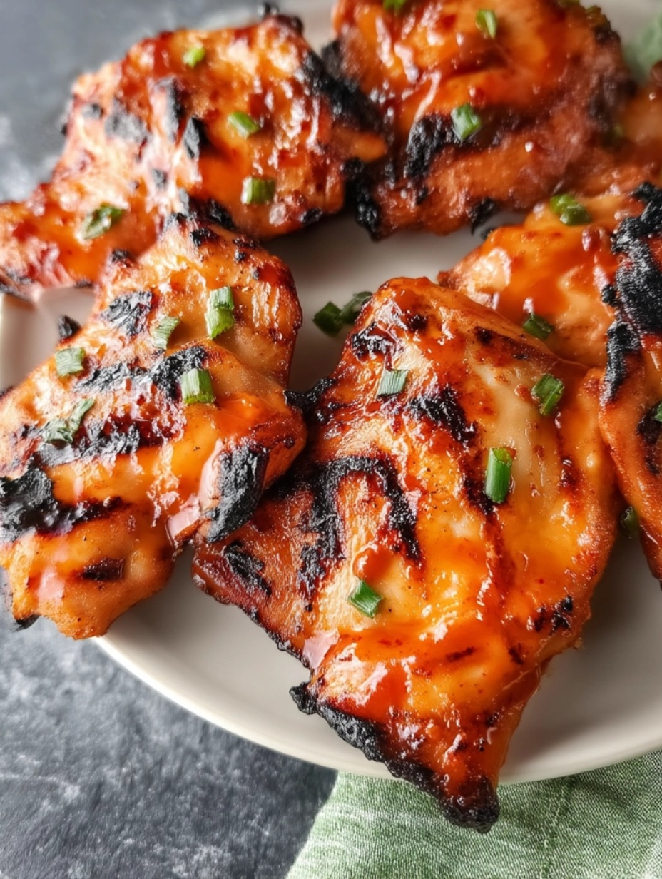 Grilled Honey Buffalo Chicken Thighs