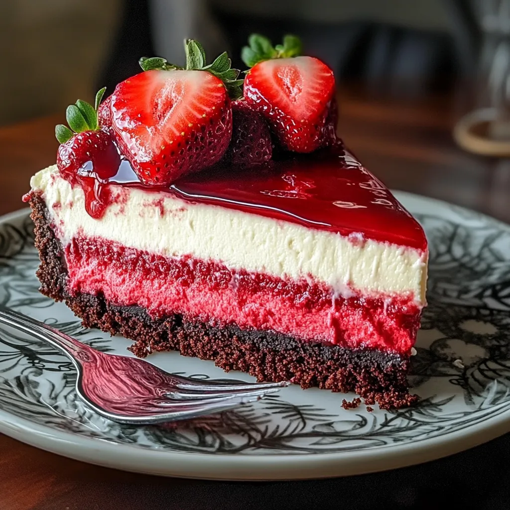 Red Velvet Strawberry Cheesecake
