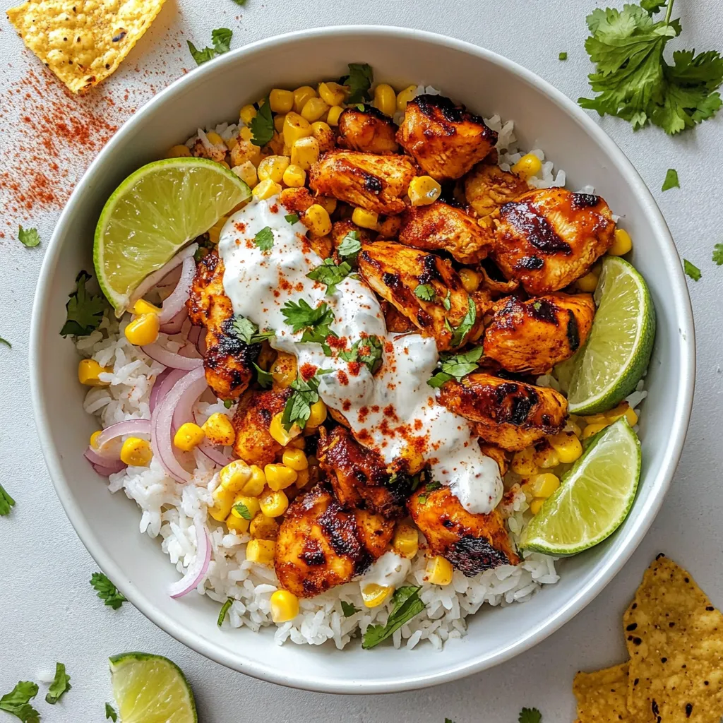 Street Corn Chicken Rice Bowl