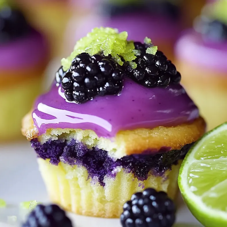 Blackberry Lime Cheesecake Cupcakes – Easy Recipe