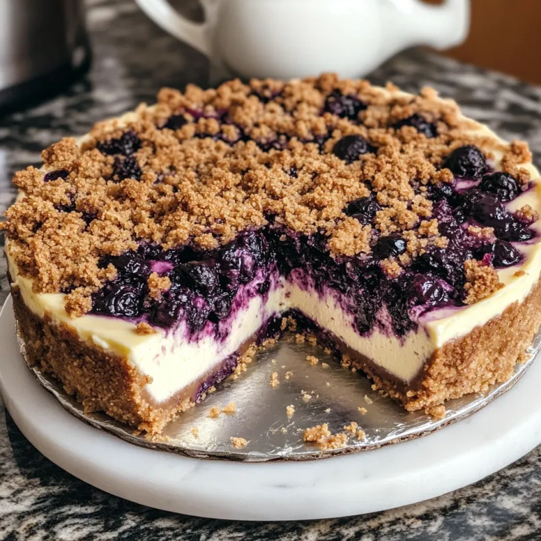 Blueberry Crumble Cheesecake