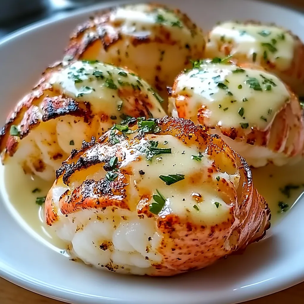Creamy Garlic Butter Lobster Tails
