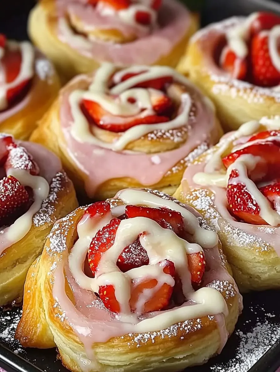 Strawberry Cheesecake Sweet Rolls