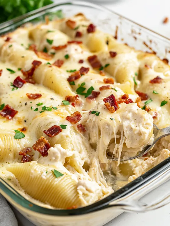 Chicken Alfredo Stuffed Shells