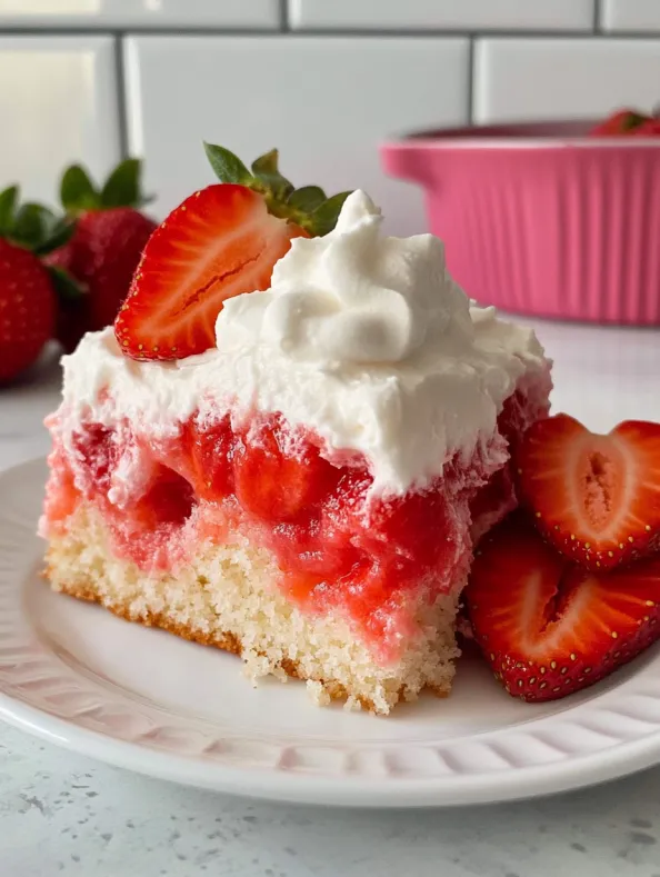 Strawberry Jello Poke Cake