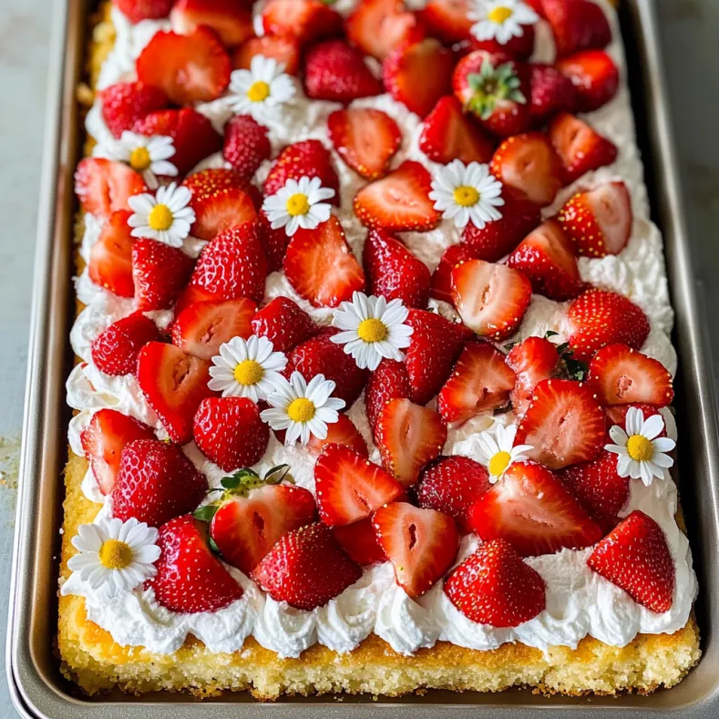 Sheet Pan Strawberry Shortcake Recipe