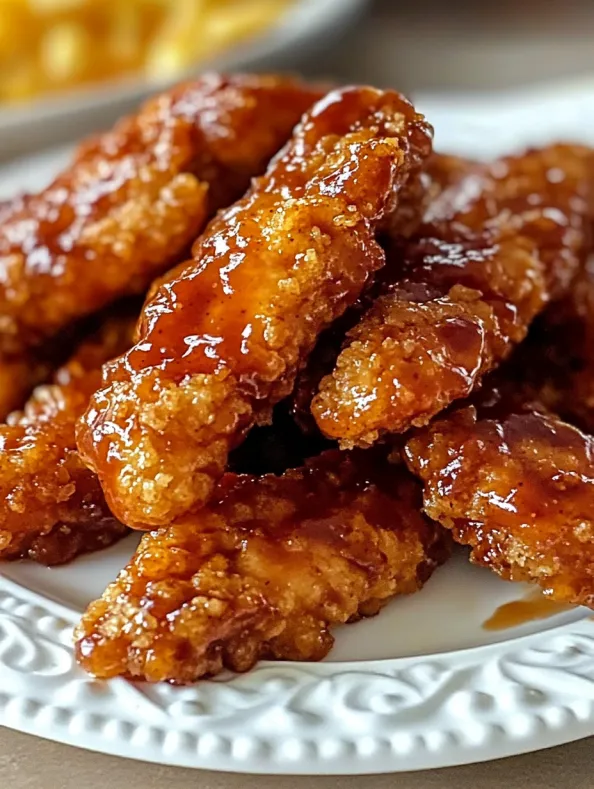 Honey bbq chicken strips