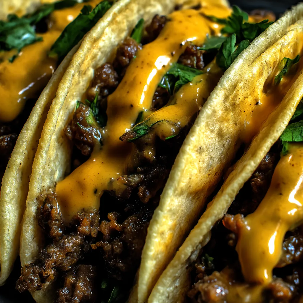 Garlic Butter Honey BBQ Beef Tacos