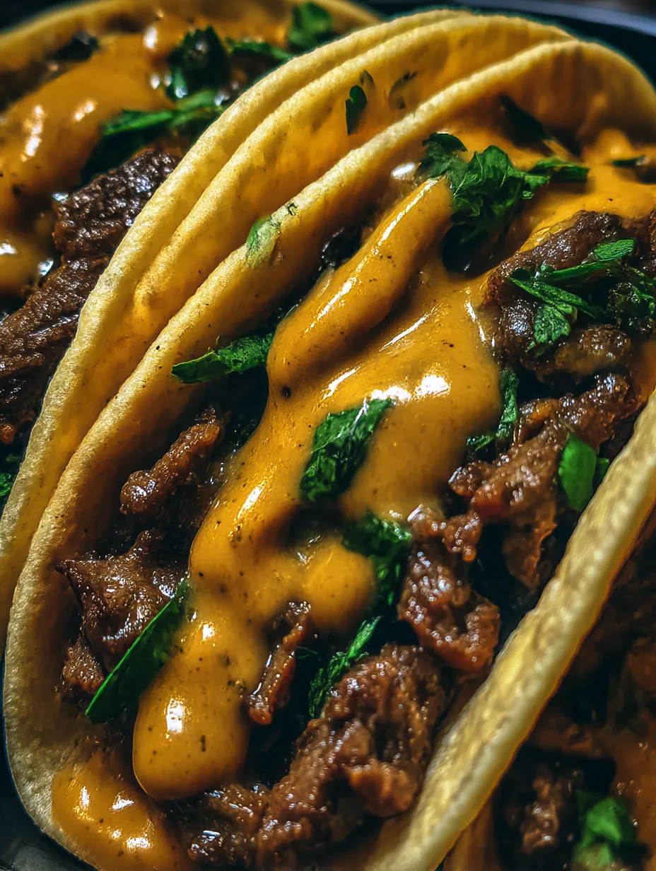 Garlic Butter Honey BBQ Beef Tacos