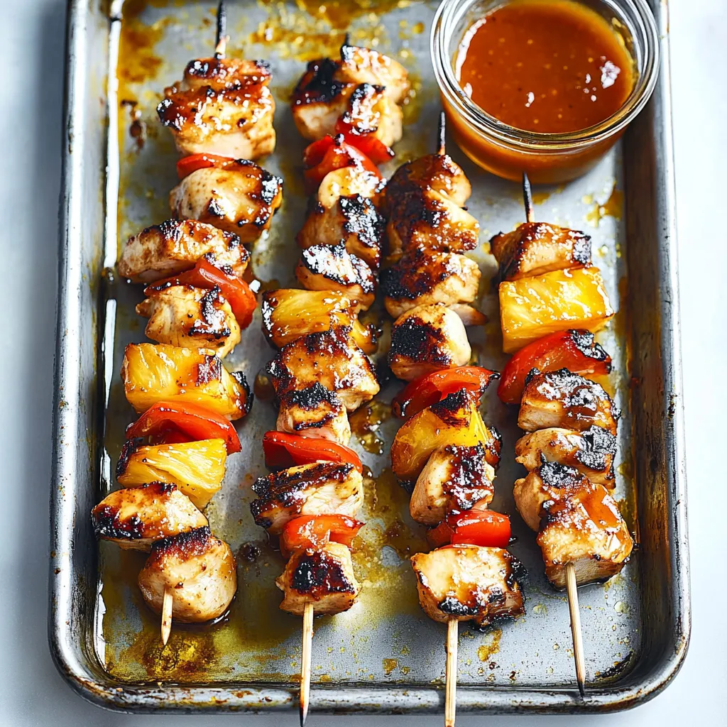 BBQ Pineapple Chicken Kabobs