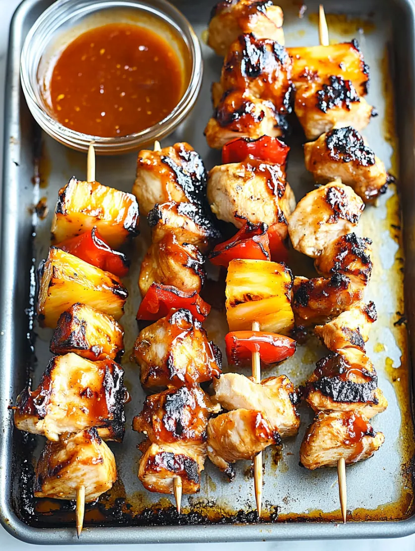 BBQ Pineapple Chicken Kabobs