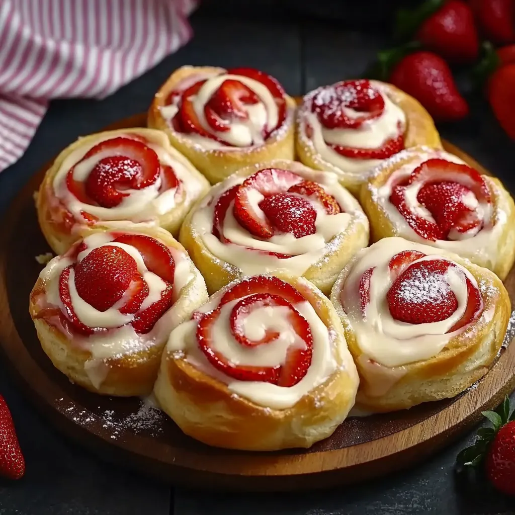 Easy Strawberry Cheesecake Sweet Rolls