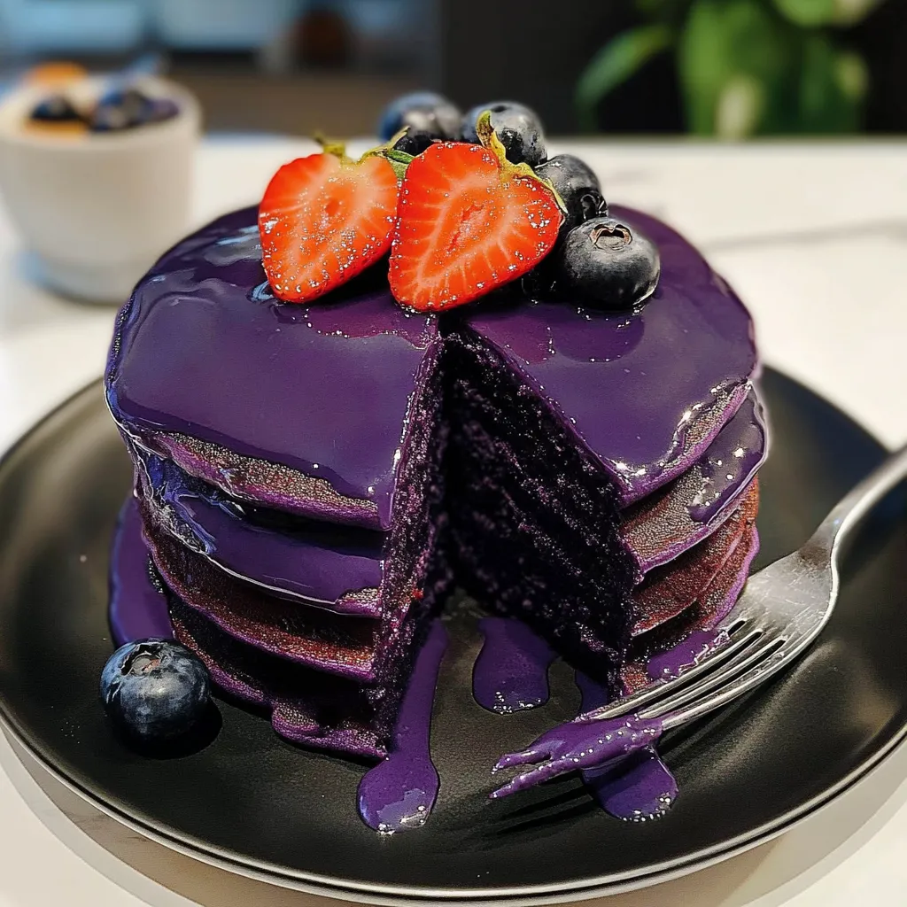 How to Make Ube Pancakes with Ube Coconut Sauce