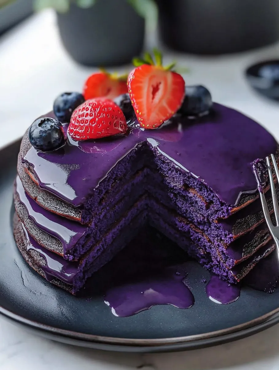How to Make Ube Pancakes with Ube Coconut Sauce