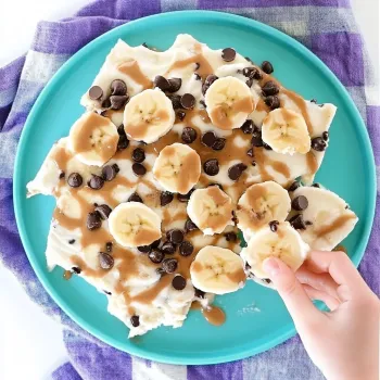 Kid-Requested Frozen Yogurt Bark with Peanut Butter & Bananas