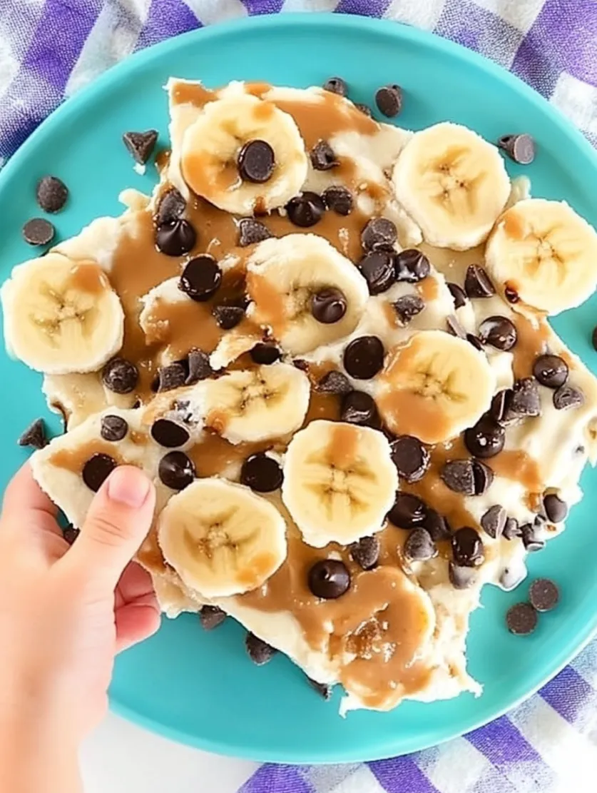 Kid-Requested Frozen Yogurt Bark with Peanut Butter & Bananas