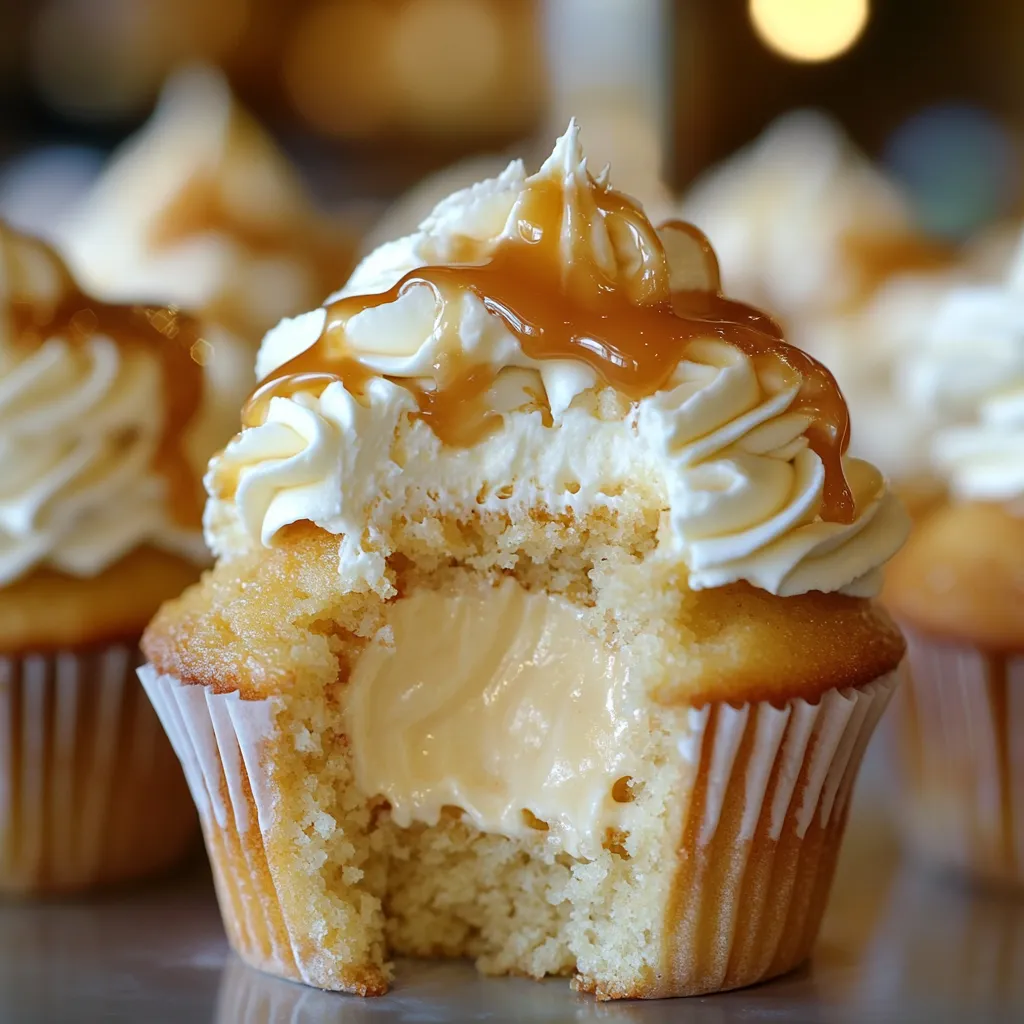Gooey Salted Caramel Cupcakes