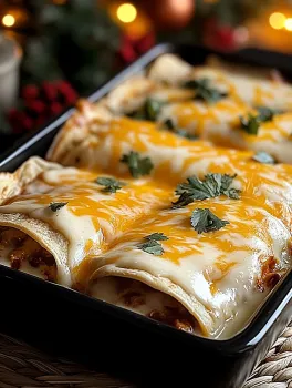 Cheesy Chicken Enchiladas with Creamy Sauce