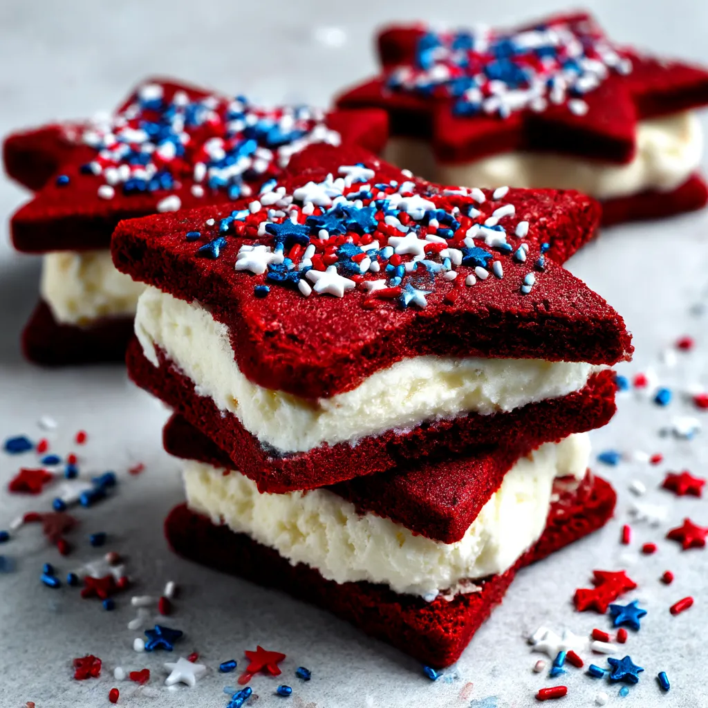 Red Velvet Ice Cream Sandwiches