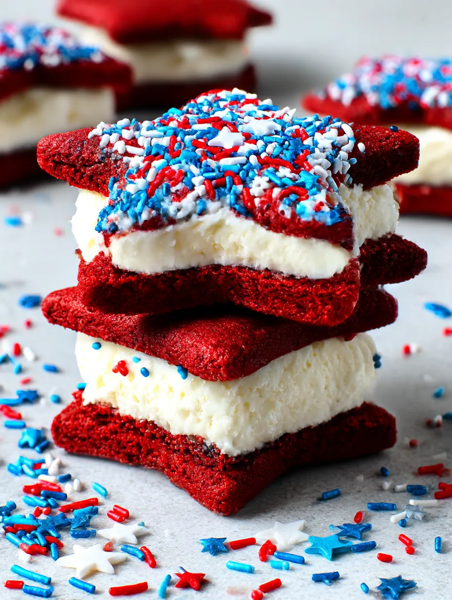 Red Velvet Ice Cream Sandwiches