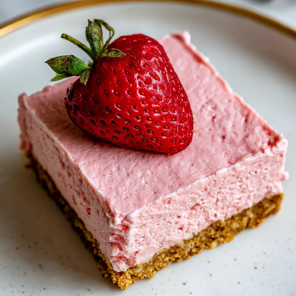 No Bake Strawberry Cheesecake Bars