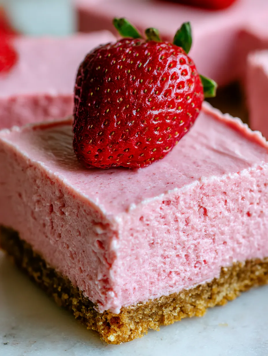 No Bake Strawberry Cheesecake Bars
