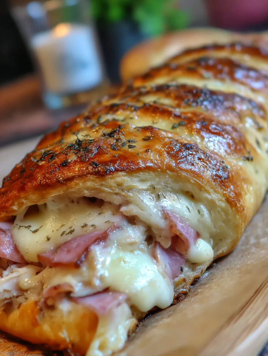 Chicken Cordon Bleu Stromboli Recipe