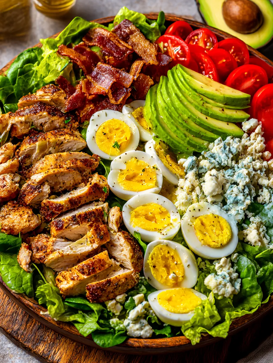 Best Cobb Salad Recipe with Chicken and Bacon