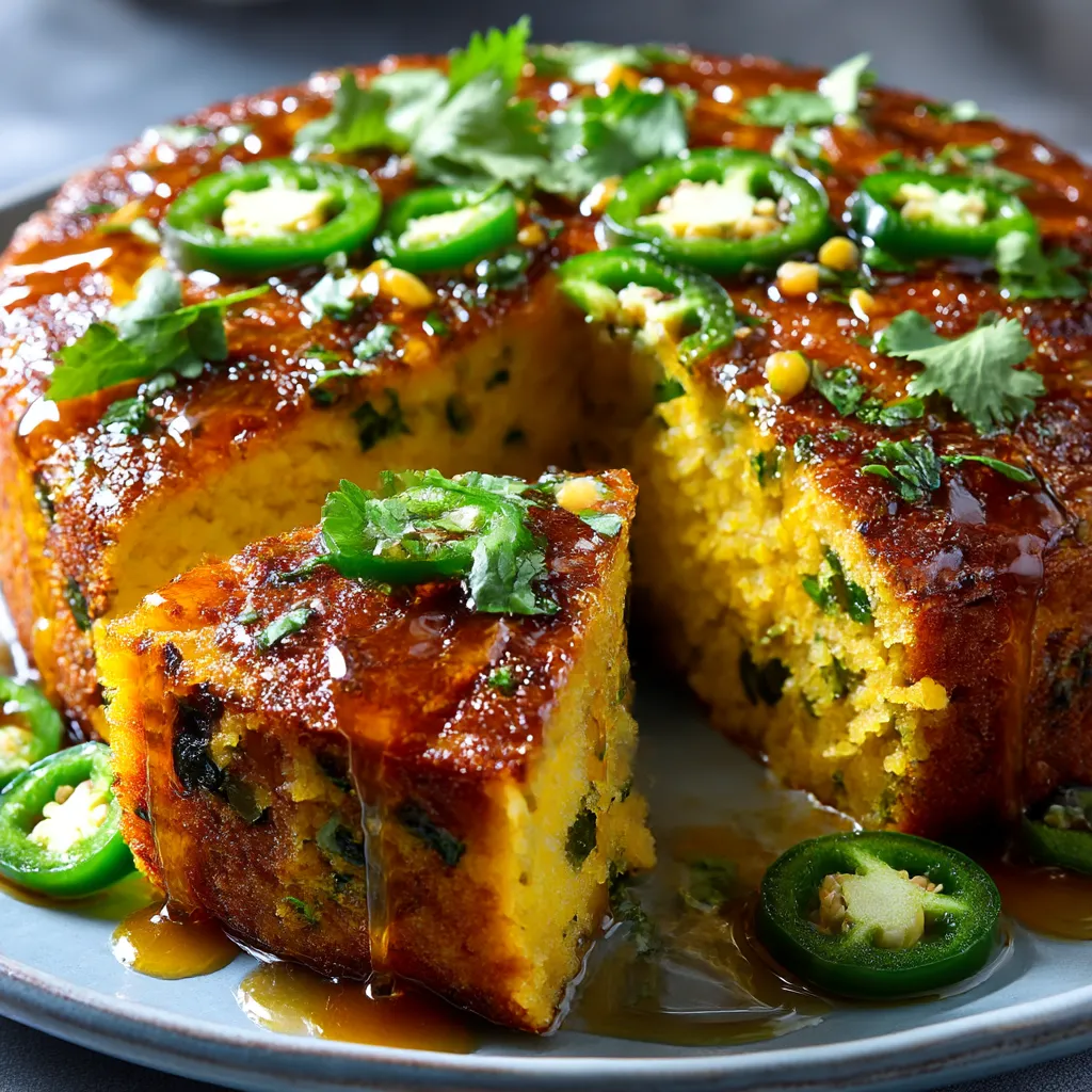Jalapeño Cornbread with Lime Honey Glaze