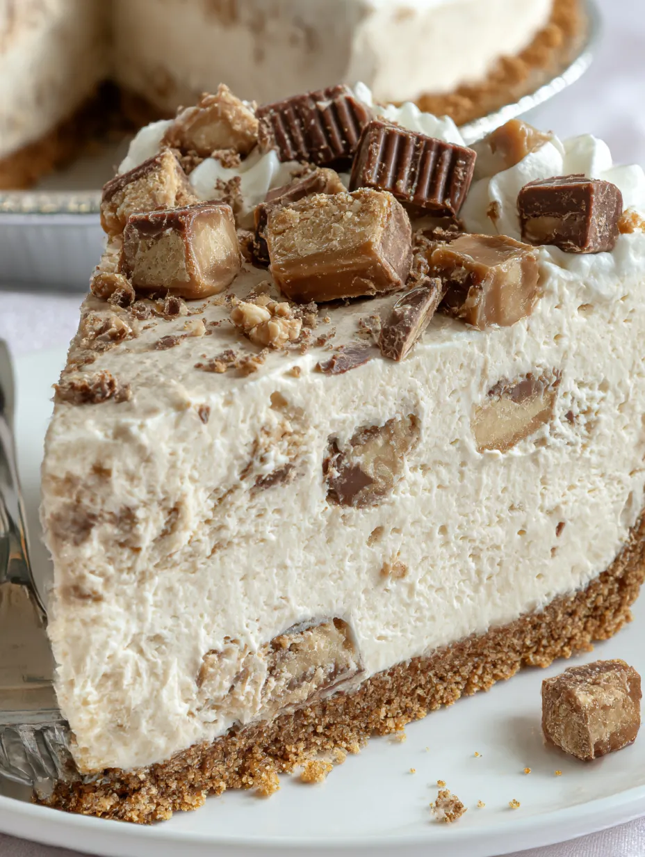 No-Bake Toffee Cheesecake Pie (With Heath Chocolate Bars)