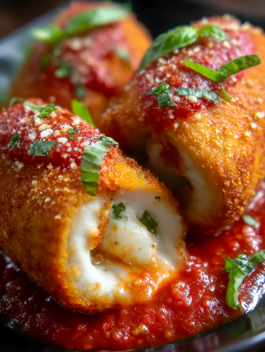 Crispy Chicken Parmesan Rolls