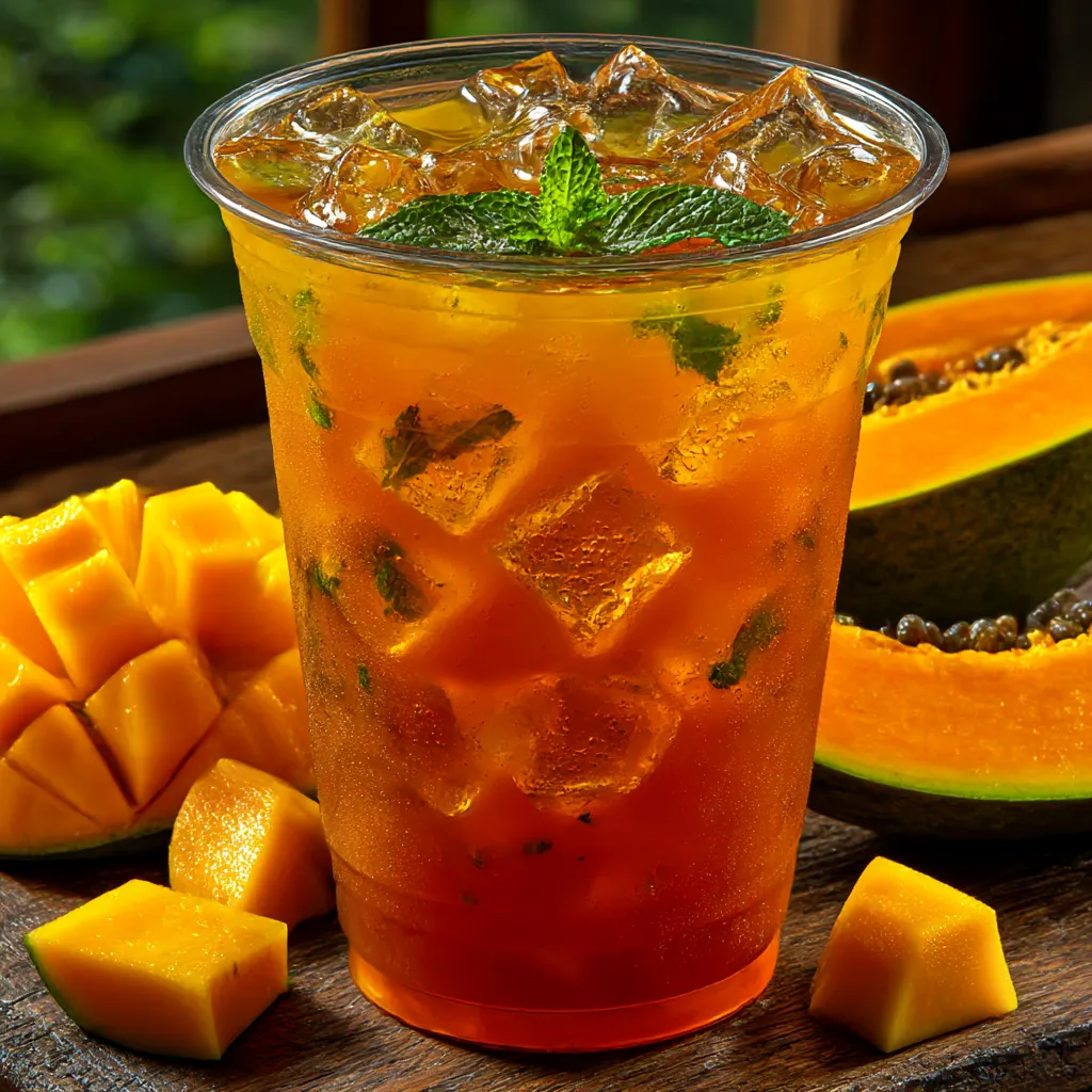 Homemade Mango Iced Tea – Fresh & Fruity!