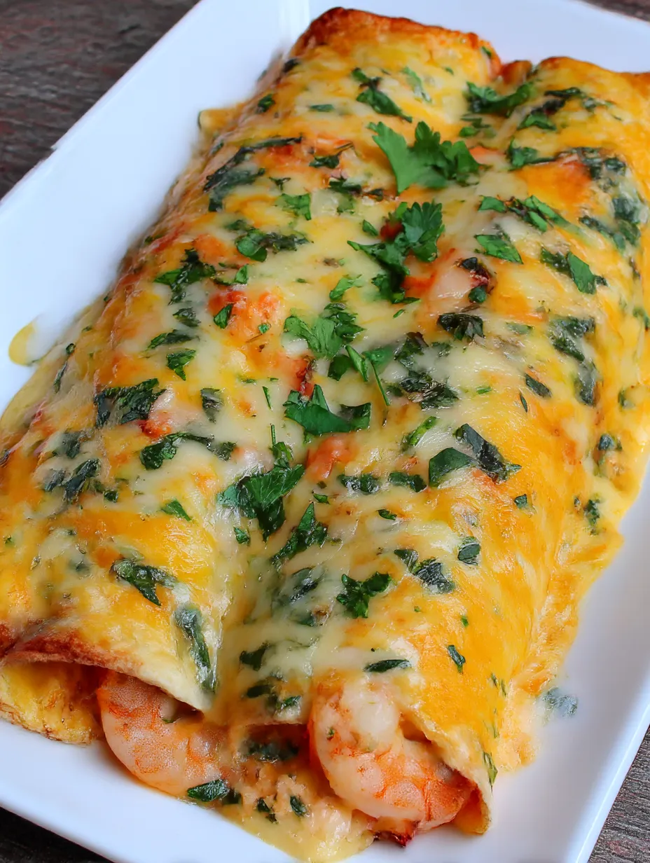 Cheesy Seafood Enchiladas