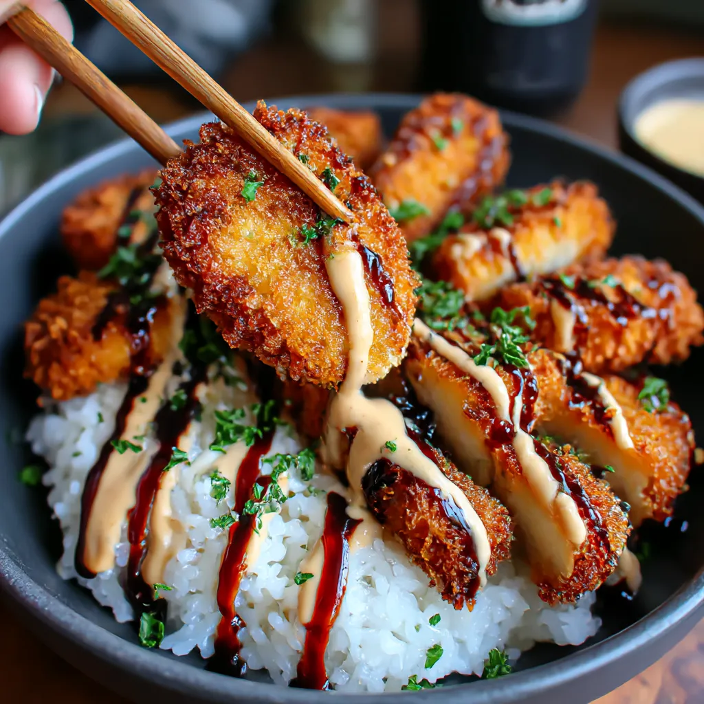 Japanese Katsu Bowls with Tonkatsu Sauce