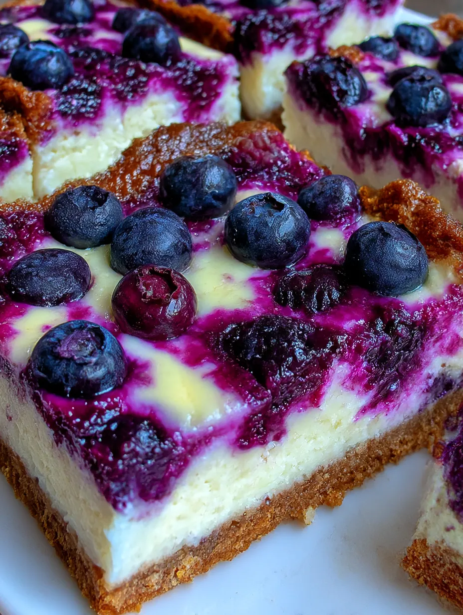 A slice of blueberry cottage cheese breakfast bake.