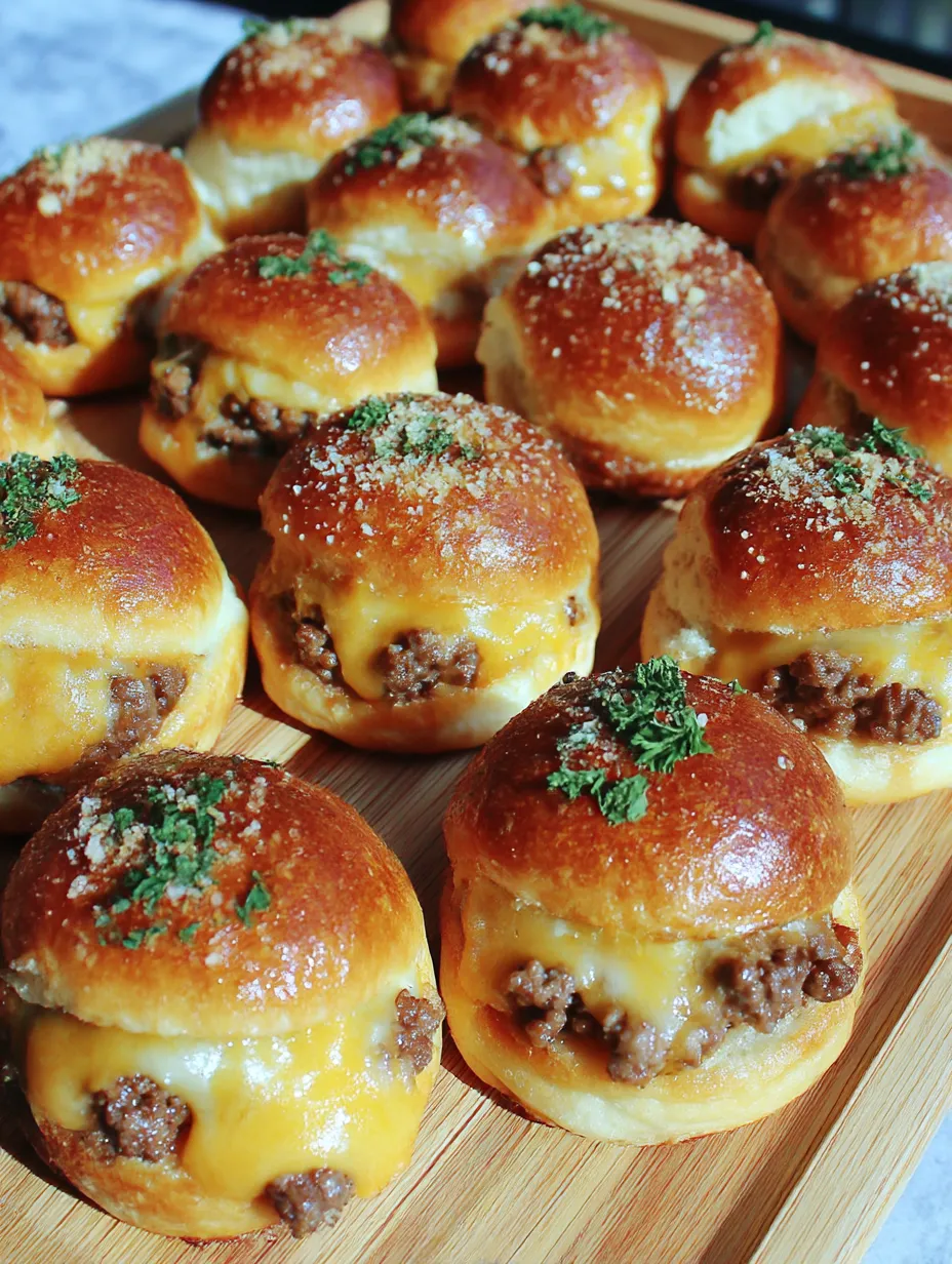 Garlic Parmesan cheeseburger buns.