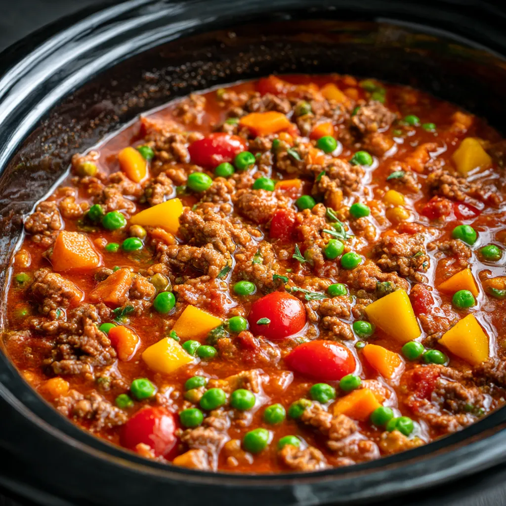 A pot of food with meat and vegetables.