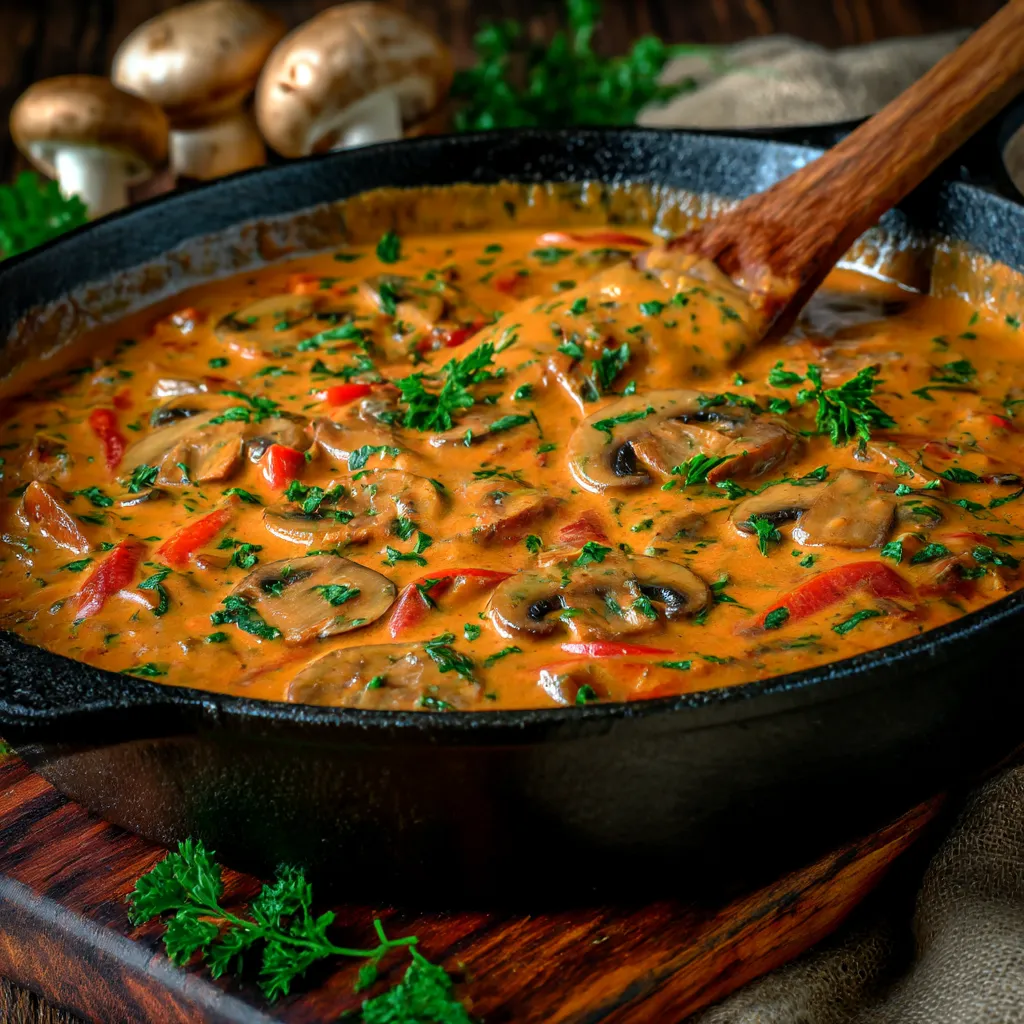 A bowl of creamy German Hunter's Sauce.