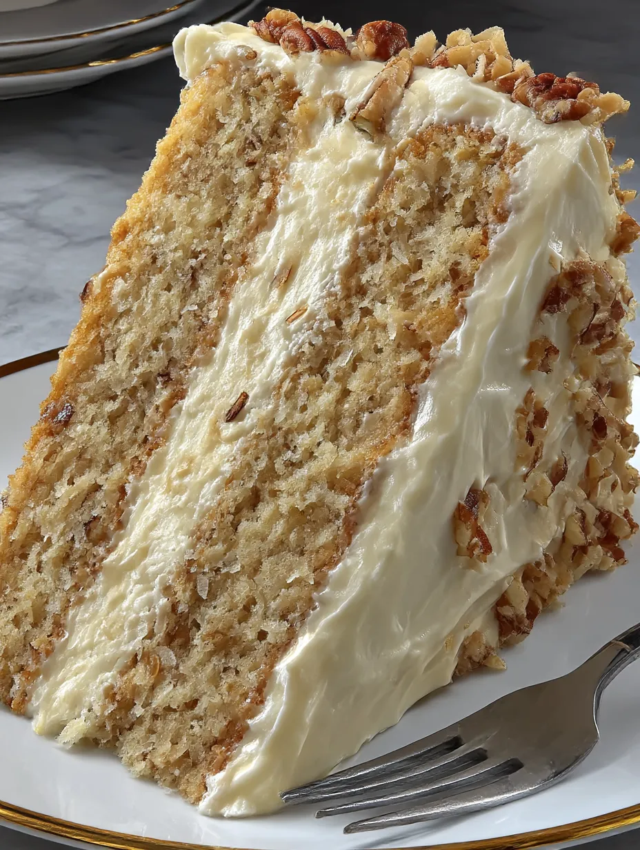 A slice of snowy Bavarian bliss cake.