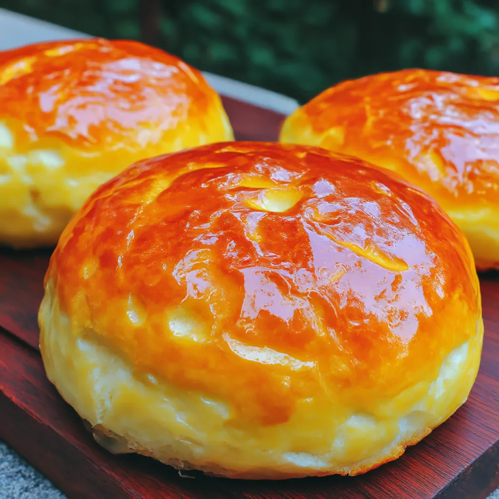 Three pieces of fluffy cottage cheese cloud bread.